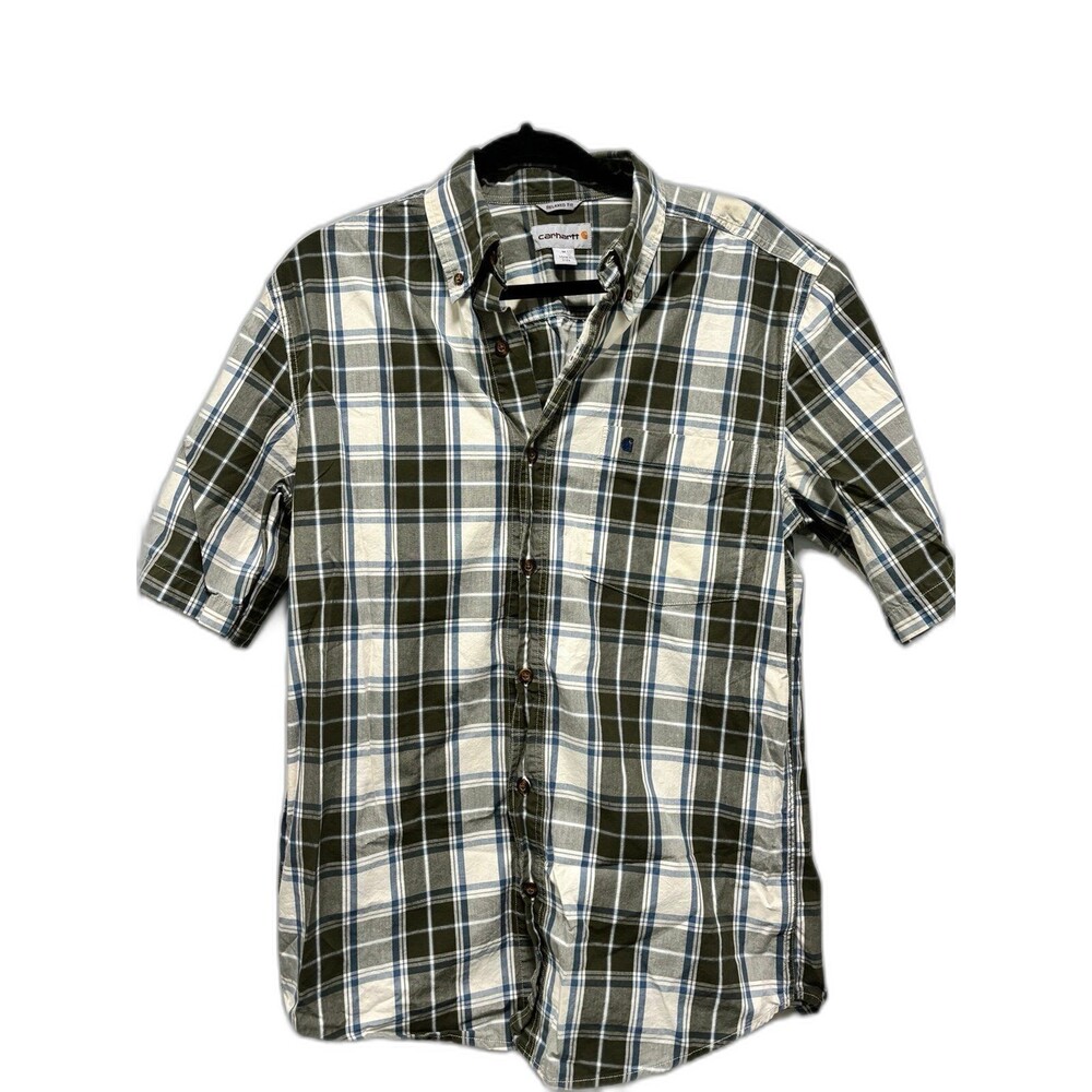 Men’s Carhartt paid button down- Size Medium